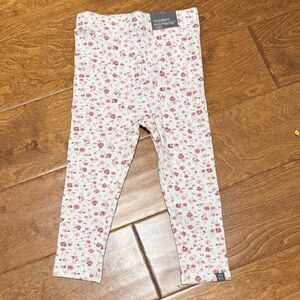 NWT Size 24M Modern Moments cream with pink Floral pattern Leggings -